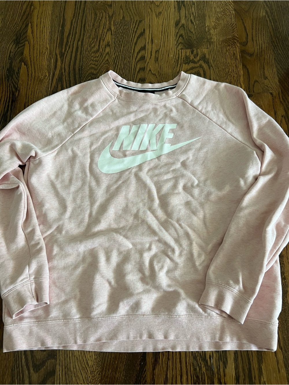 Nike Light Pink Crewneck Sweatshirt with White Logo